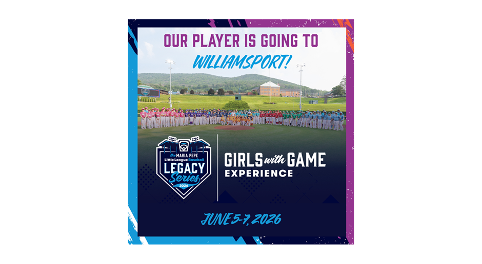 Camille (RUG LL) headed to Williamsport!